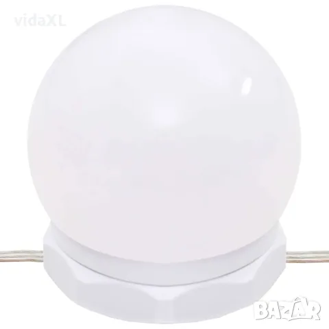 vidaXL Тоалетка с LED, бетонно сива, 86,5x35x136 см, снимка 8 - Маси - 56147807