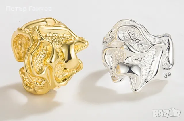 Масивен дамски пръстен красива Пластика , снимка 2 - Пръстени - 49378819