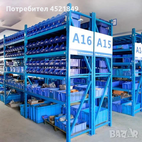 Метален стелаж с метални рафтове