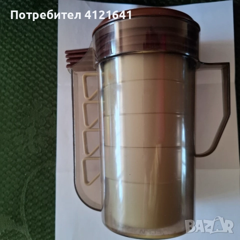 Туристически комплект, 4 чаши+кана, пластмаса, 2 броя, снимка 2 - Къмпинг мебели - 56131800