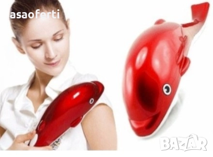 🐬 Вибрационен Масажор "Делфин" (30W) – Инфрачервена Топлина и 3 Сменяеми Глави, снимка 3 - Масажори - 52646670