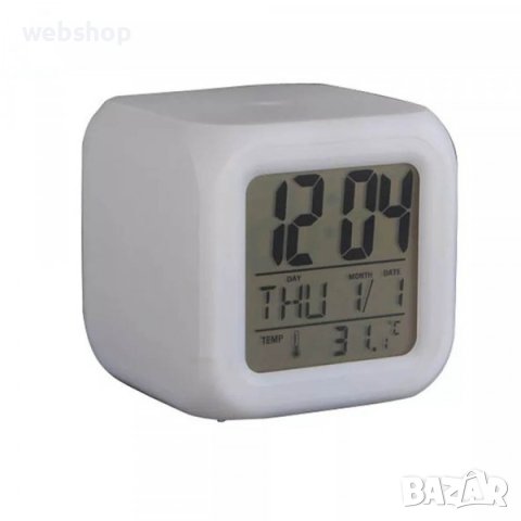 Светещ LED часовник CUBE с различни цветове и множество функции функции, снимка 3 - Други стоки за дома - 41818720