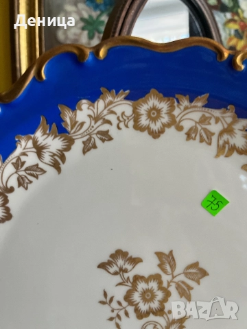 Елегантна порцеланова чиния Изисканост и класически стил с тази прекрасна порцеланова чиния. , снимка 4 - Чинии - 51764024