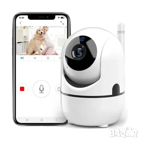 Wi-Fi камера за видеонаблюдение 355° с HD картина, снимка 2 - Аксесоари и консумативи - 55863857