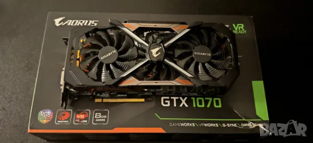 Продавам Перфектна Видео Карта AORUS GeForce® GTX 1070 ТОП Състояние, снимка 1 - Видеокарти - 47413800