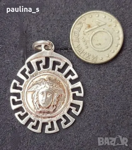 Четири броя / Масивен марков сребърен педантив/висулка "Playboy" и "Versace"/проба 925 , снимка 18 - Колиета, медальони, синджири - 29078529
