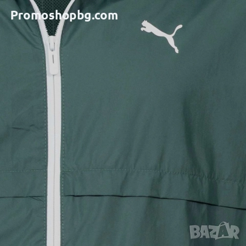 Мъжко яке PUMA Windbreaker, тъмно зелено, S размер, снимка 5 - Якета - 51706261