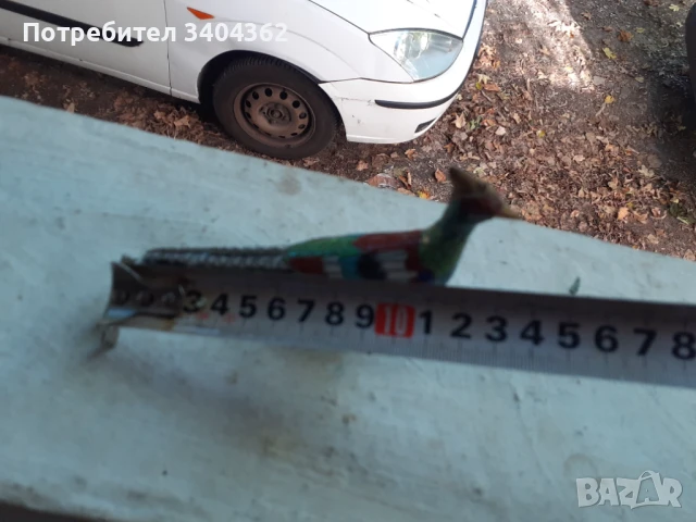 Пиленце птичка клоазоне бронз клетъчен емайл, снимка 7 - Антикварни и старинни предмети - 51043868