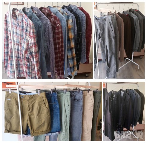 Лот мъжки дрехи 30бр. (ризи, панталони, блейзъри) - Zara, H&M, Bershka, снимка 5 - Други - 41719965