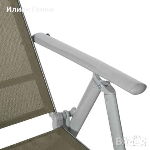 Шезлонг Outsunny, плажен шезлонг, градински шезлонг, сгъваем шезлонг с възглавница, снимка 13 - Градински мебели, декорация  - 50359314