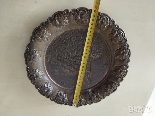 метална чиния за стена, снимка 3 - Други ценни предмети - 41575412