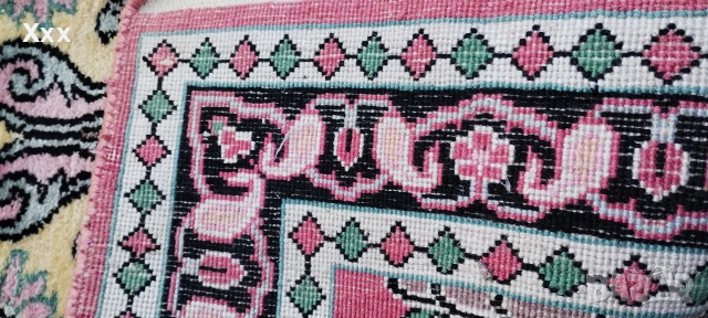 Ръчно тъкана копринена пътека.Топ антика за ценители., снимка 7 - Пътеки - 53847843