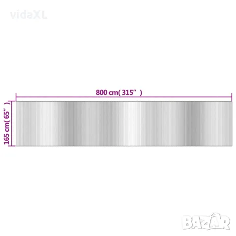 vidaXL Преграда за стая, бял, ширина 800 см, височина 165 см, бамбук, снимка 9 - Паравани - 56147477