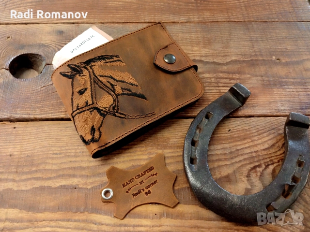 Ръчно изработен мъжки кожен портфейл , снимка 5 - Портфейли, портмонета - 53025864