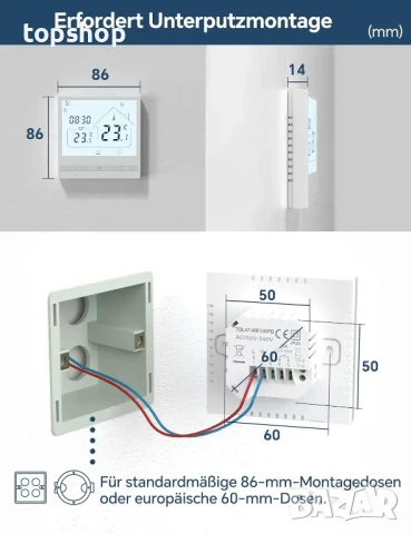 НОВ Терморегулатор Beok TOL-47 WiFi Термостат за подово, бойлер и др., снимка 7 - Други - 50556544