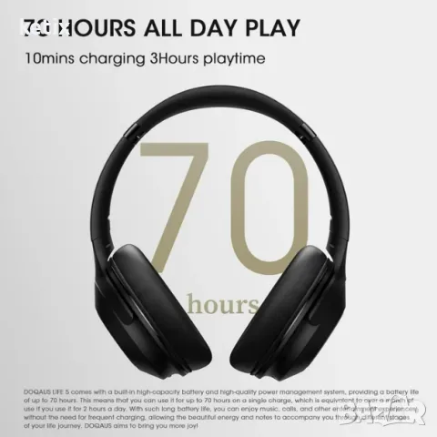 Безжични Bluetooth слушалки DOQAUS, снимка 2 - Слушалки и портативни колонки - 48492183