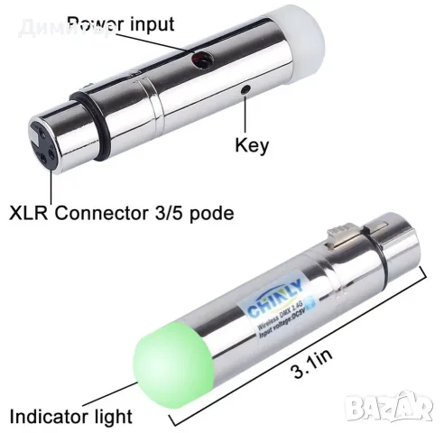Безжични DMX 512 предаватели за сценично осветление, снимка 5 - Ресийвъри, усилватели, смесителни пултове - 56078950