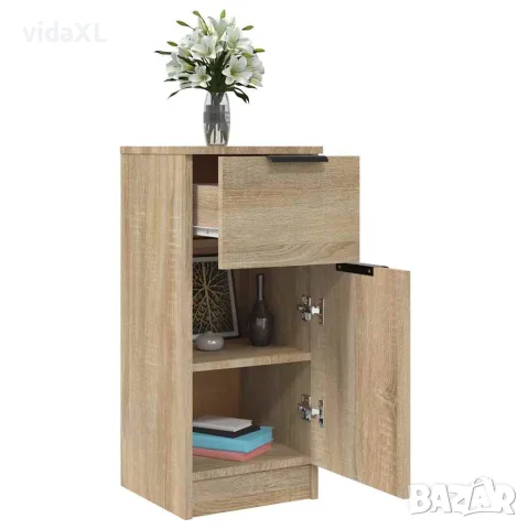vidaXL Сайдборд, дъб сонома, 30x30x70 см, инженерно дърво, снимка 8 - Бюфети - 56148049