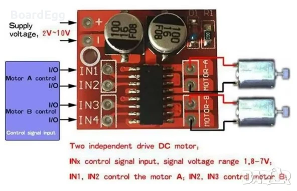 MX1508 моторен драйвер, снимка 2 - Друга електроника - 51254339