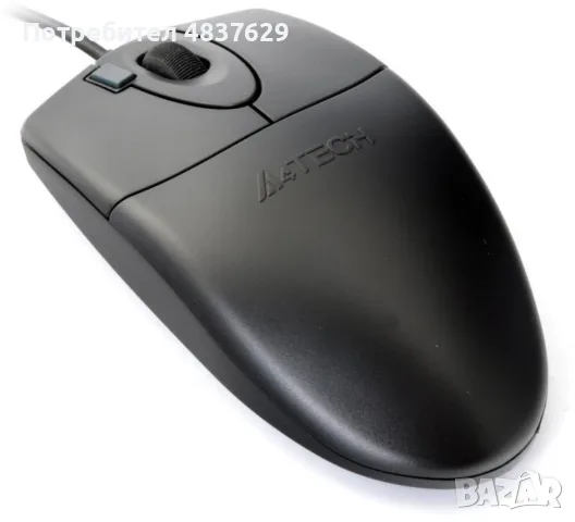 Мишка компютърна - PC A4TECH OP-620D, Черна (Не са нужни никакви драйвери)