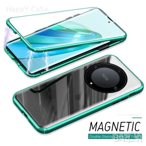 Honor Magic 6 Lite / Magic 5 Lite / X9b / X9a / Двоен 360 градуса магнитен кейс калъф, снимка 2 - Калъфи, кейсове - 41022292