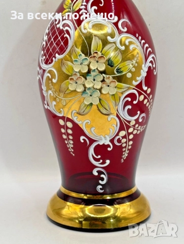 Murano Italy   Circa 1957  Bischoff Cordials Venetian Italian set with  Ruby Red end 18 k Код P1662, снимка 16 - Сервизи - 52932983