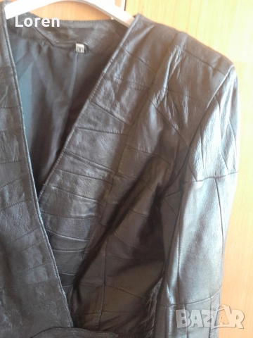 Дамско интересно яке естествена кожа есен/пролет, снимка 4 - Якета - 51492177