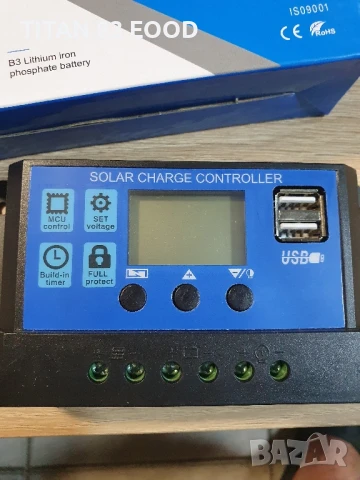 Контролер регулатор за соларни панели 12V-24V 30А, снимка 3 - Друга електроника - 50685736