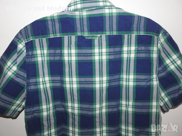 Superdry Карирана мъжка риза къс ръкав S/M (КАТО НОВА), снимка 6 - Ризи - 34209951