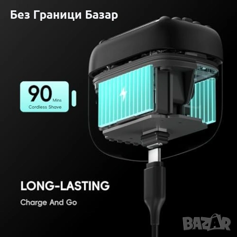 Нова Yoose Mini 5 мини електрическа самобръсначка фолио IPX7 мъже бръснене, снимка 4 - Електрически самобръсначки - 53669365