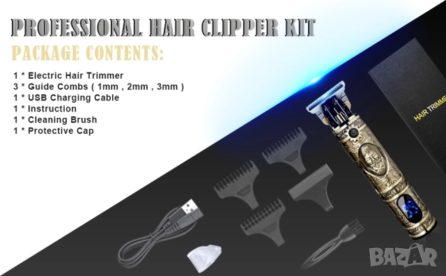 Професионален Акумулаторен Тример за Коса и Брада. Solati, снимка 9 - Тримери - 52414418