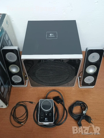 Аудио системка 2.1 Logitech Z-4. 8 инча. Чудесен звук. , снимка 5 - Аудиосистеми - 53643313