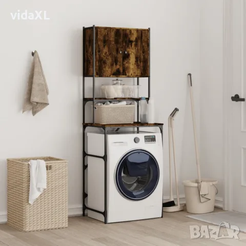 vidaXL Шкаф за пералня, опушен дъб, 68x48,5x194 см, снимка 3 - Шкафове - 56148226