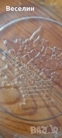 Ретро стъклена чиния Намаление , снимка 3 - Антикварни и старинни предмети - 50312494