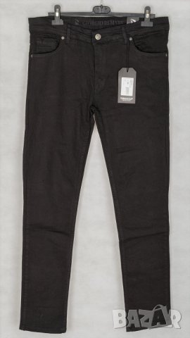 Черни мъжки памучни дънки марка Giorgio di Mare - W38, снимка 4 - Дънки - 28150759