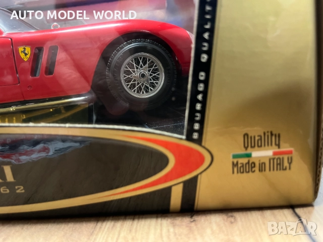 BBURAGO метална колекционерска количка модел FERARRI 250 GTO 1962г., снимка 11 - Колекции - 52795302