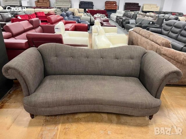 ПРОМОЦИЯ!!! Кафяво - зелен диван от плат тройка