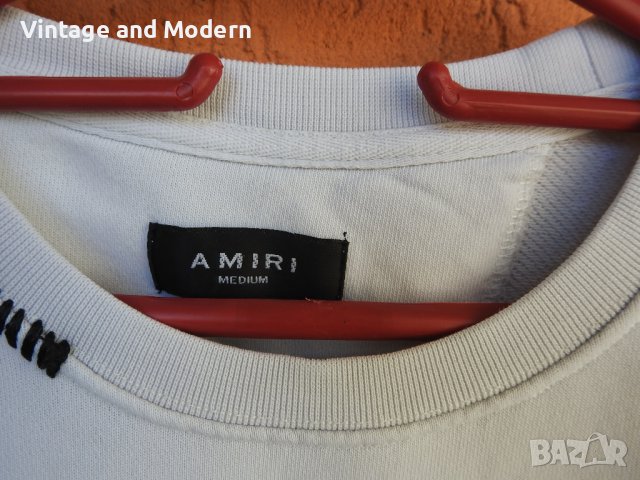 AMIRI ватирана блуза фланела суитшърт пуловер фанела (М) , снимка 5 - Блузи - 41711913