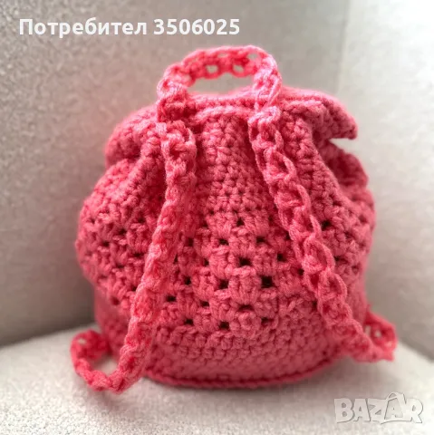 Продавам ръчно плетена детска раница, снимка 2 - Раници - 49847075