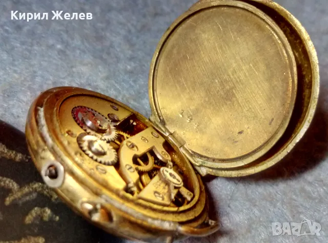 Старинен ШВЕЙЦАРСКИ ПОЗЛАТЕН ДЖОБЕН ЧАСОВНИК РЕТРО ОРНАМЕНТИКА КОЛЕКЦИОНЕРСКИ РЯДЪК МОДЕЛ 32415, снимка 4 - Антикварни и старинни предмети - 48289538