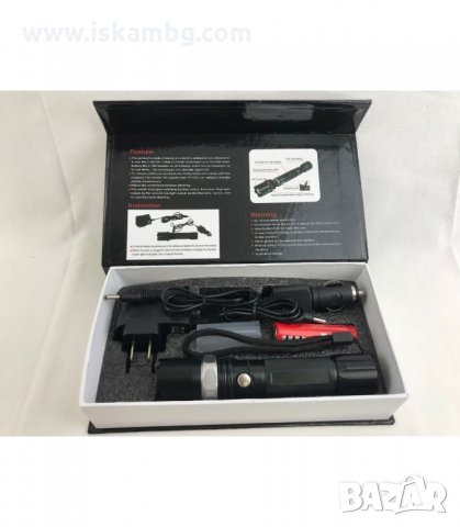 МОЩЕН ПОЛИЦЕЙСКИ АКУМУЛАТОРЕН ПРОЖЕКТОР С CREE LED ДИОД С ПОДАРЪК ЗАРЯДНО ЗА АВТОМОБИЛ - код 530, снимка 8 - Прожектори - 34080022