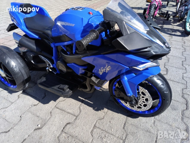 KAWASAKI акумулаторен мотор NINJA син, снимка 10 - Детски велосипеди, триколки и коли - 53569664