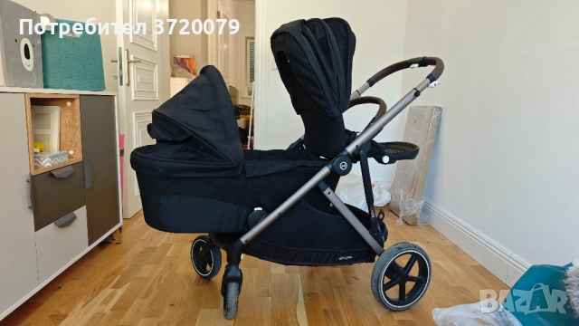 Двойна количка Cybex Gazelle S черна, снимка 2 - Детски колички - 52023061
