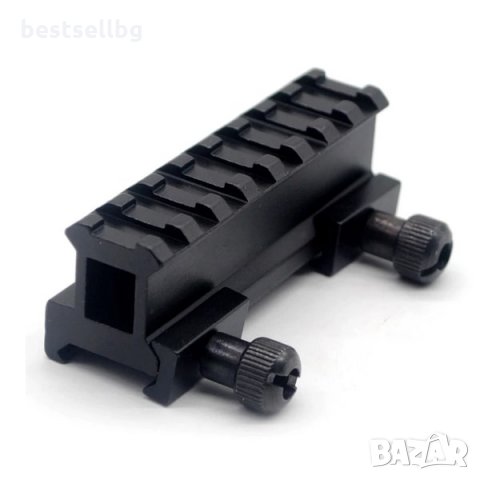 Повдигащ адаптер уивър база пикатини стойка за пушка еърсофт бързомер, снимка 3 - Оборудване и аксесоари за оръжия - 35891674