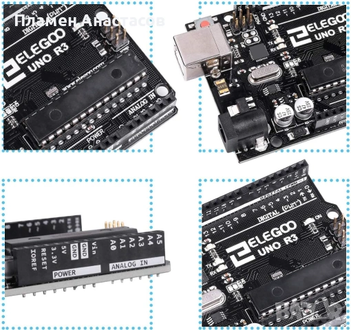 ELEGOO UNO R3 – Arduino съвместима платка с USB кабел, снимка 5 - Друга електроника - 53871324
