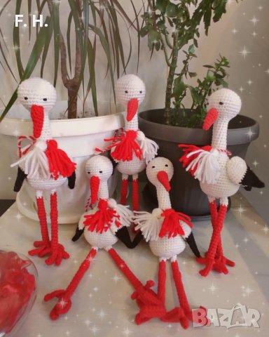 Мартеници - Щъркел, фиби, шноли, снимка 3 - Ръчно изработени сувенири - 31956290