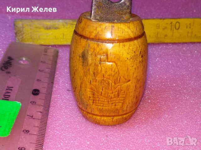 СТАРА ФИГУРАЛНА ОТВАРАЧКА за БУТИЛКИ БИРА ЛИМОНАДА - ДЪРВЕНО БУРЕНЦЕ 58551, снимка 8 - Прибори за хранене, готвене и сервиране - 44184857
