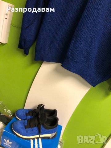 Пуловерче и маратонки в турско синьо, снимка 6 - Блузи с дълъг ръкав и пуловери - 34307431