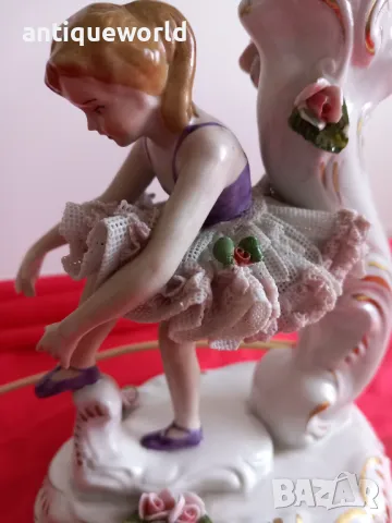 DRESDEN , Wilhelm Rittirsc Порцеланова Лампа Балерина ДРЕЗДЕН, снимка 3 - Антикварни и старинни предмети - 49218690