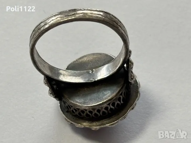 Сребърен възрожденски пръстен, снимка 7 - Антикварни и старинни предмети - 50230774